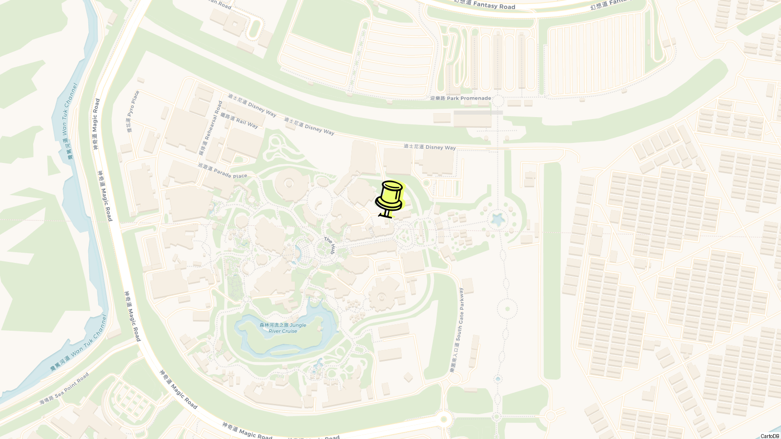 Map of Hong Kong Disneyland