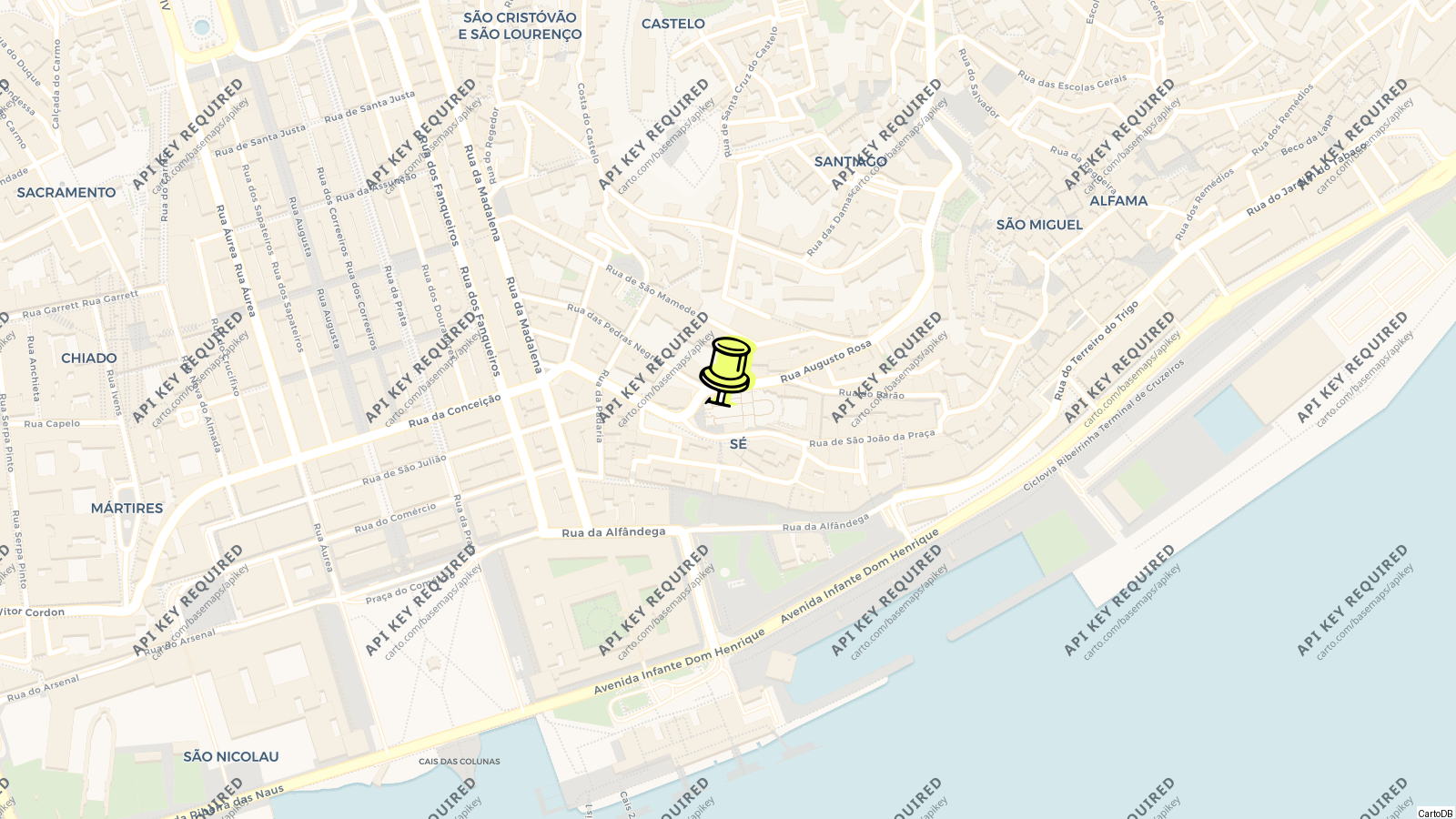 Map of Lisbon Cathedral
