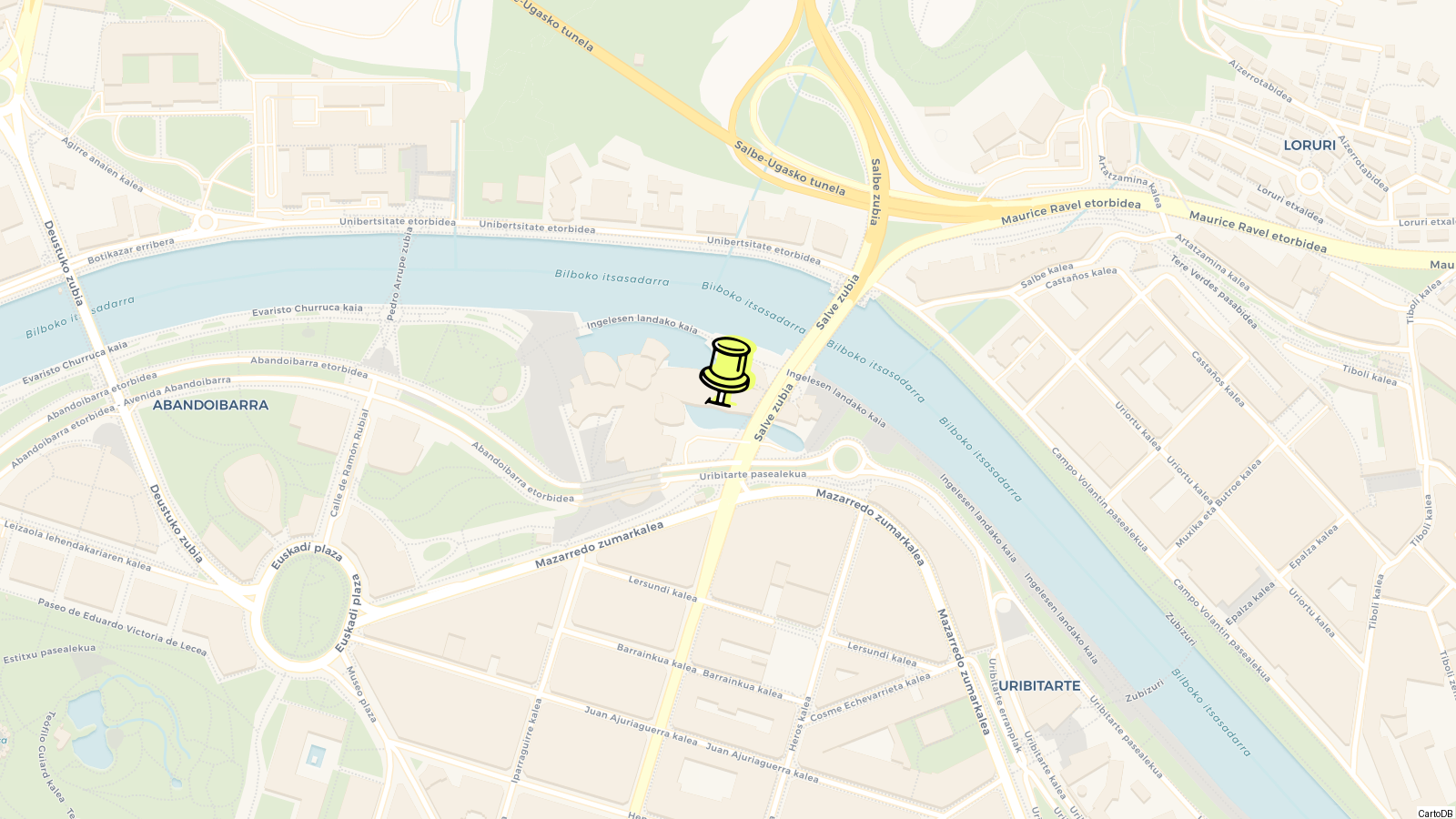 Map of Guggenheim Museum Bilbao