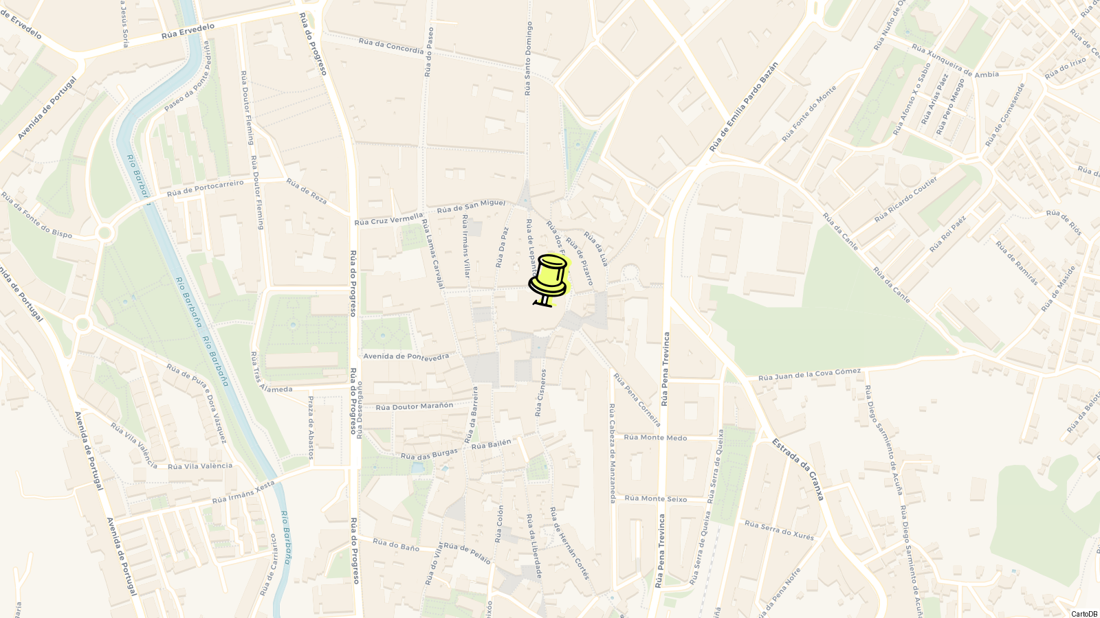 Map of Ourense Cathedral