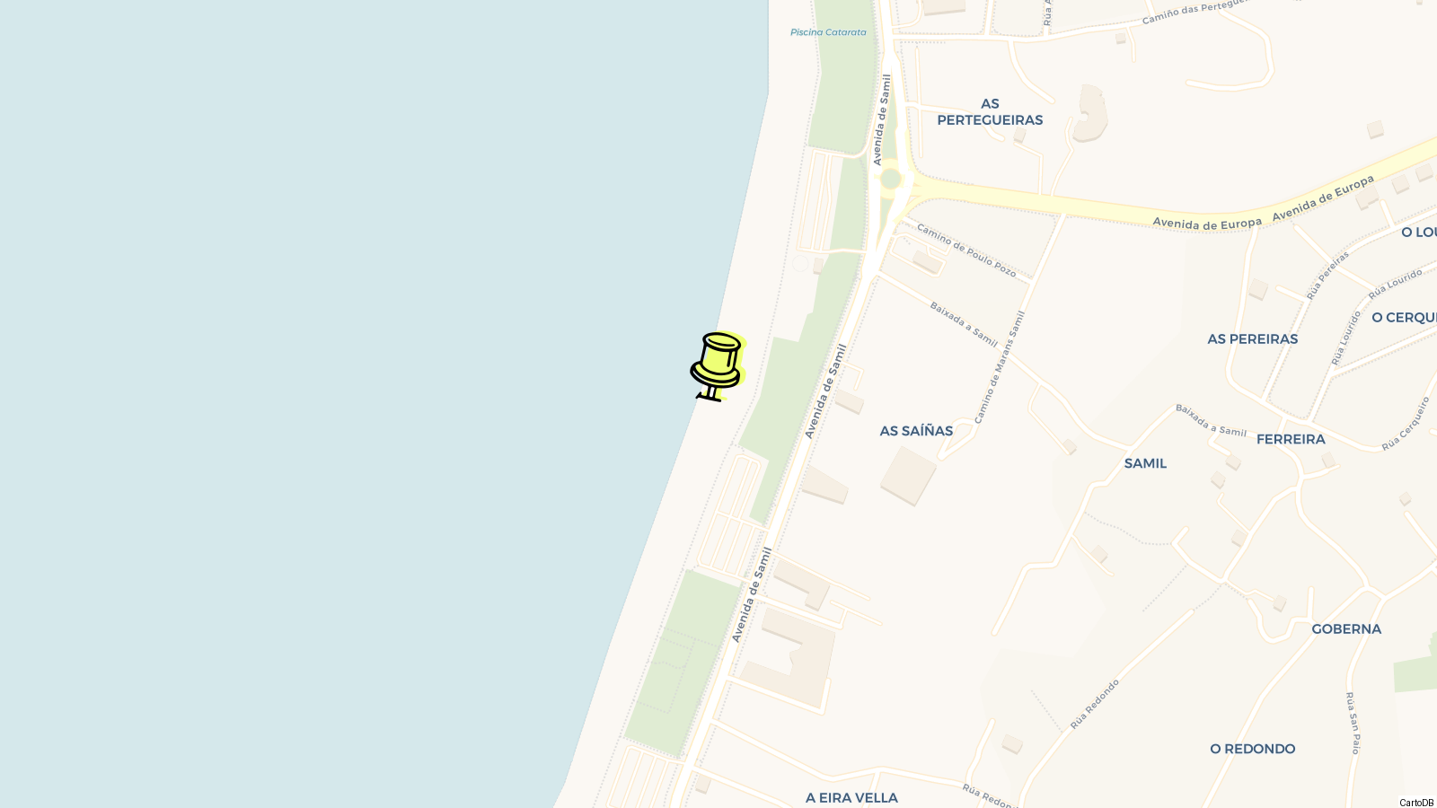 Map of Praia de Samil