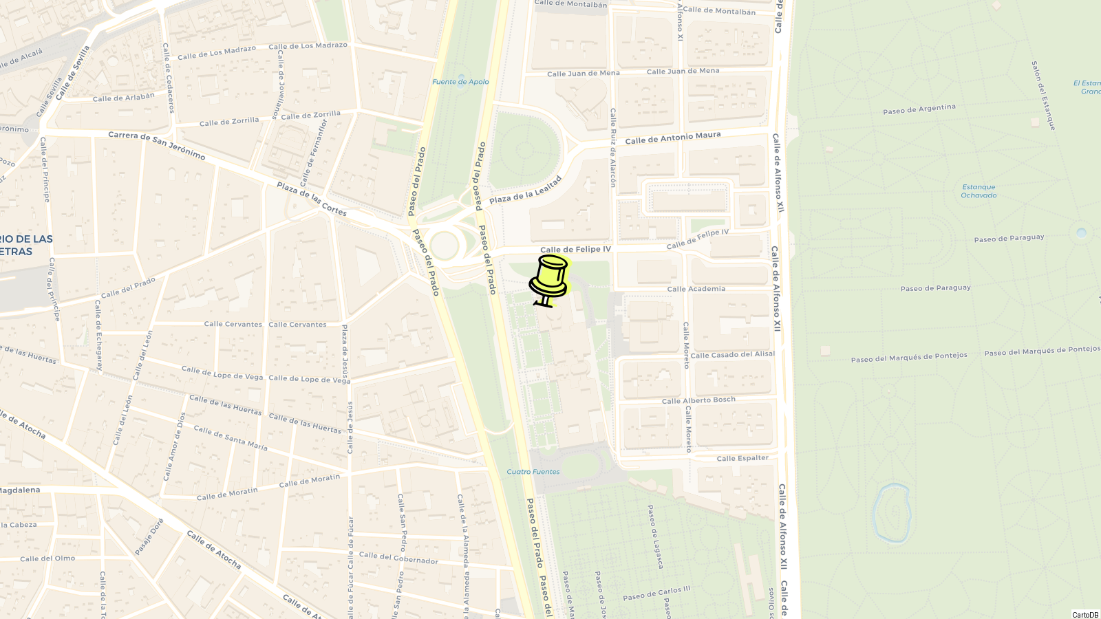 Map of Royal Spanish Academy